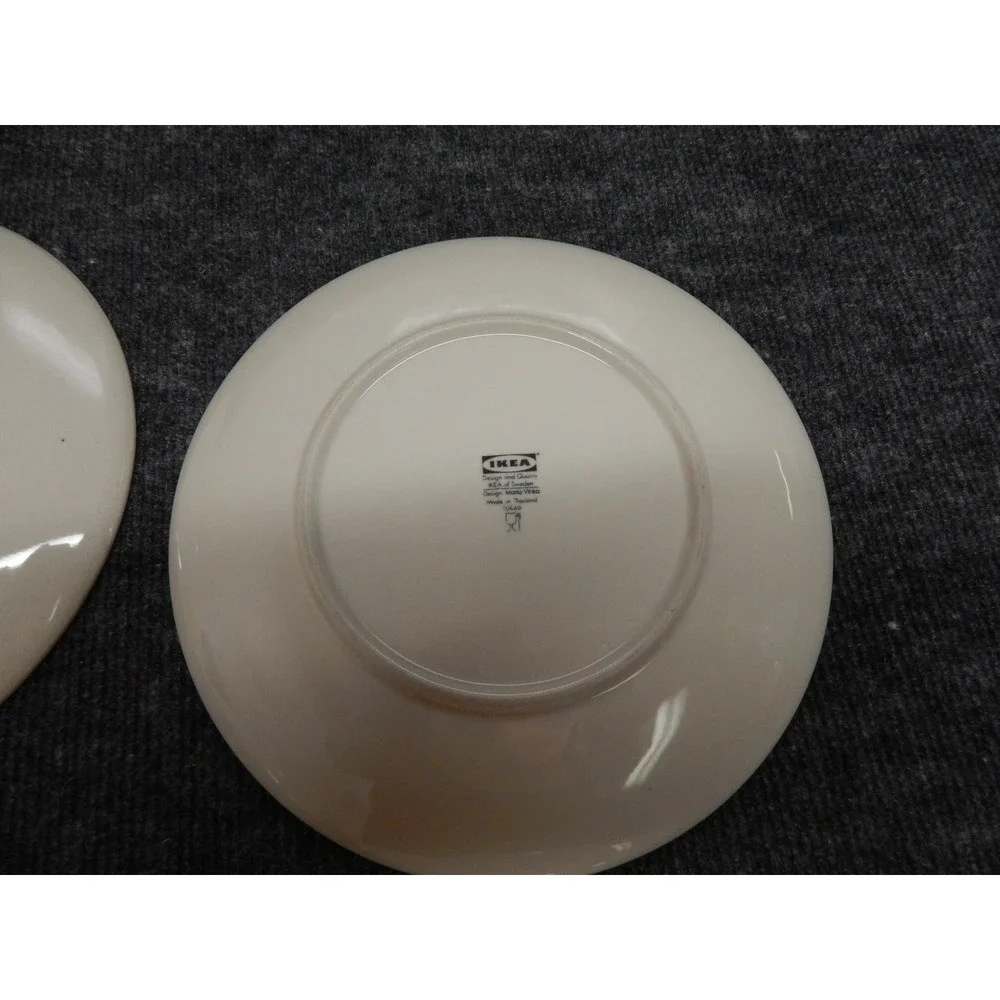 IKEA Fargklar Side Plates Set of 4 Matte Beige Maria Vinka 10866 Stoneware